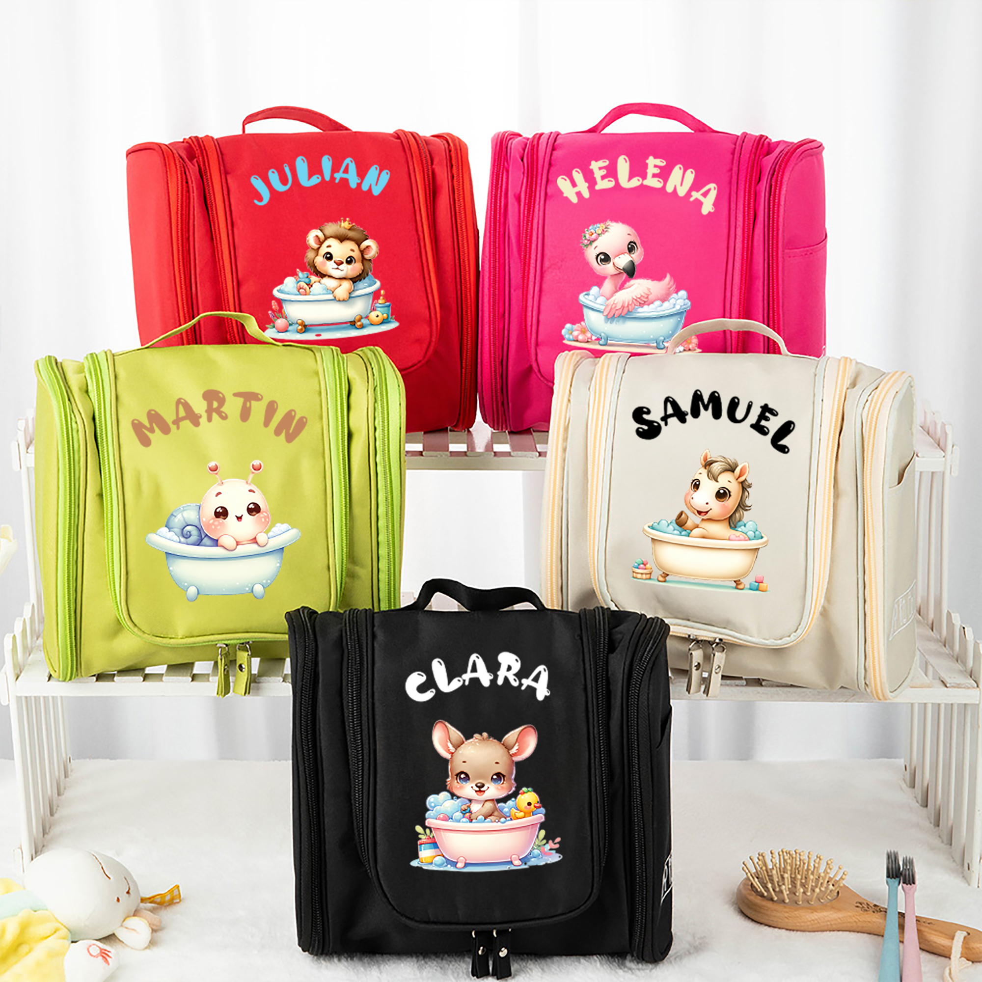 Personalisierte Schminktasche Pinguin Lolli, Süßigkeiten, Spruch Personalisierte Schminktasche Pinguin Lolli, Süßigkeiten, Spruch