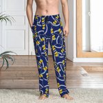 Personalized Candy Baseball Soft Drawstring Pajama Pants with Name Travel Holiday Party Birthday Gift for Baseball Fans