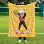 Manta personalizada multicolor de dibujos animados de pelotas deportivas con nombre Decoración del hogar Día del partido Cumpleaños Regalo de Navidad para los amantes de las pelotas