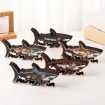 Personalised Wooden Shark Shape Storage Box with Name Birthday Summer Travel Gift for Ocean Lovers Shark Lovers