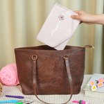 Personalised Birth Flower Foldable Crochet Hook Organizer with Name Knitting Accessories Mother's Day Gift for Crochet Enthusiasts