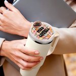 Personalized Apple Disco Ball Book Pencil Straw Topper Nameplate with Text Accessory for Stanley Cup Christmas Appreciation Gift for Teacher