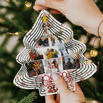 Personalized 9 Photos Christmas Tree Shape Ornament with Year Home Decor Christmas Anniversary Birthday Gift for Family Friends