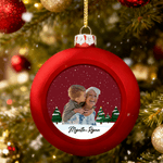 Personalised Christmas Photo Ball Ornament with Name Home Tree Decor Christmas Gift for Family Friends Pet Owners