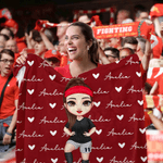 Gepersonaliseerde Hart Cartoon Voetbal Character Soft Throw Deken met Naam en Nummer Game Day Team Gift voor Voetballer Lover