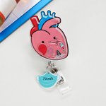 Personalised Human Organs Pills Anesthesia Machine Retractable Shaker Badge Reel with Name and Buddy Appreciation Nurse Week Gift for Nurse Doctor