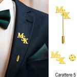 Spilla personalizzata con monogramma e iniziale elegante regalo ideale per compleanni matrimonio e anniversari per uomini