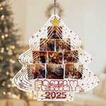 Personalized 9 Photos Christmas Tree Shape Ornament with Year Home Decor Christmas Anniversary Birthday Gift for Family Friends