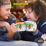 Multicolor Cute Long Tailed Marsupilami 12 oz Enamel Mug with Name Daily Use Outdoor Activities Birthday Gift for Kids | Callie × Marsupilami®