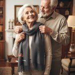 Personalized Birth Flower Soft Warm Tassel Scarf with Name Christmas Anniversary Birthday Gift for Women