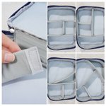 Personalized Name Portable Double Layer Cord Organizer Storage Bag with Handle Office Travel Essential Birthday Gift for Travel Enthusiast