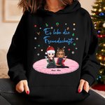 Personalisiertes Sweatshirt mit 2-6 Cartoon-Mädchen und Namen Weihnachten Täglicher Gebrauch Weihnachtsgeschenk für Beste Freundinnen