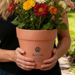 Personalized Pet Name Engraved Dog Ears Plant Pot with Text Garden Decor Pet Loss Sympathy Memorial Gift for Dog Lovers