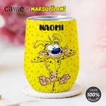 Personalized Cartoon Long-Tailed Leopard Marsupilami 12 oz Wine Tumbler with Name Birthday  Christmas Gift for Kids Friends | Callie × Marsupilami®