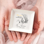 Personalized Classic Winnie the Pooh Ceramic Trinket Jewelry Tray with Name and Heartfelt Message Appreciation Christmas Gift for Mom Teacher