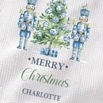 Personalised Nutcracker Chinoiserie Christmas Tree Kitchen Towel with Name Kitchen Decor Christmas Gift for Family Friend