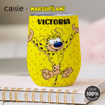 Personalized Cartoon Long-Tailed Leopard Marsupilami 12 oz Wine Tumbler with Name Birthday  Christmas Gift for Kids Friends | Callie × Marsupilami®