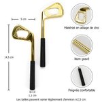 Décapsuleur Personnalisé avec Nom Gravé Accessoire de Bar Cadeau d'Anniversaire pour les Amateurs de Golf