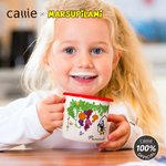 Multicolor Cute Long Tailed Marsupilami 12 oz Enamel Mug with Name Daily Use Outdoor Activities Birthday Gift for Kids | Callie × Marsupilami®