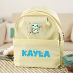 Personalized Multicolor Cute Cartoon Subject Animals Multi-Compartment Kid Backpack with Name Back to School Birthday Gift for Boys Girls