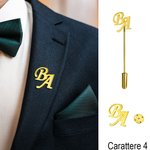 Spilla personalizzata con monogramma e iniziale elegante regalo ideale per compleanni matrimonio e anniversari per uomini