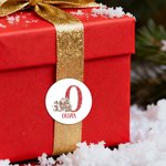 Personalizzato Santa iniziale adesivi impermeabili nome etichette fai da te decorazione regalo carino Natale Festival festa favori per gli amici della famiglia