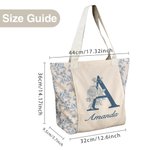 Personalized Toile De Jouy Initial Yoga Mat Tote Bag with Name Yoga Accessories Travel Birthday Christmas Gift for Women Yoga Lovers