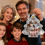 Personalized 9 Photos Christmas Tree Shape Ornament with Year Home Decor Christmas Anniversary Birthday Gift for Family Friends