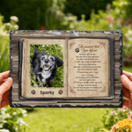 Personalized Book Design Pet Memorial Photo Garden Stone with Name Courtyard Decor Pet Keepsake Gift for Pet Owners Garden Lovers