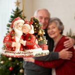Personalised Christmas Couple Growing Old Together Acrylic Ornament with Names Home Decor Christmas Gift for Grandma Grandpa
