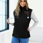 Personalisierte bestickt Mini Stethoskop Name Krankenschwester Soft Shell Weste mit Reißverschluss und Taschen Graduierung Krankenschwester Woche Geschenk für medizinisches Personal Student