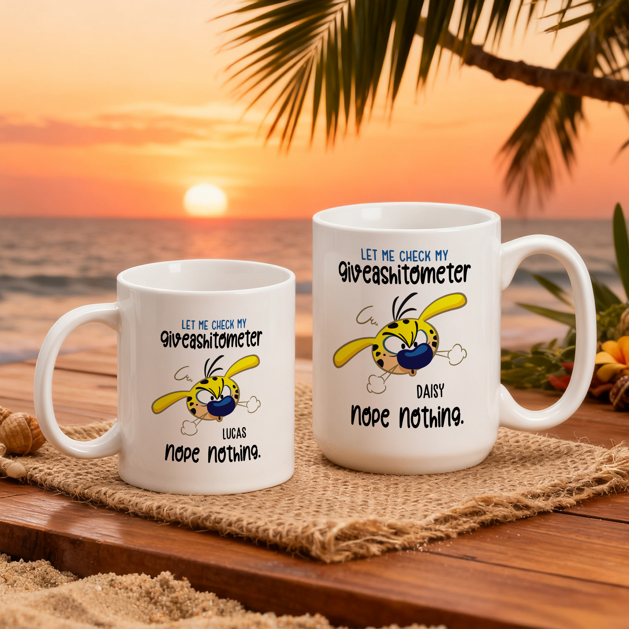 Tasse en céramique 11 oz 15 oz avec nom Cadeau de Noël pour les amis | Callie × Marsupilami®.