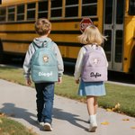 Personalized Multicolor Cute Cartoon Subject Animals Multi-Compartment Kid Backpack with Name Back to School Birthday Gift for Boys Girls