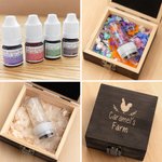 Silueta de gallina personalizada Sello de pétalos de huevo Etiqueta de seguridad para huevos de granja con caja y tinta de calidad alimentaria Regalo de cumpleaños para granjero criador familiar