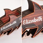 Personalised Wooden Shark Shape Storage Box with Name Birthday Summer Travel Gift for Ocean Lovers Shark Lovers