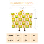 Personalised Sports Patterns Multiple Colors Soft Throw Hooded Blanket with Name and Number Christmas Birthday Gift for Sports Lovers Families