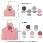 Personalisierte Schürze Kinderschürze mit Pinguin-Koch Keks-Initiale und Namen Geburtstag Weihnachtsgeschenk für Kinder Familie