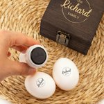 Personalized Farm Name and Initial Safe Egg Stamp with Food Grade Ink and Wooden Box Birthday Christmas Gift for Family Farmer Breeder