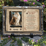 Personalized Book Design Pet Memorial Photo Garden Stone with Name Courtyard Decor Pet Keepsake Gift for Pet Owners Garden Lovers