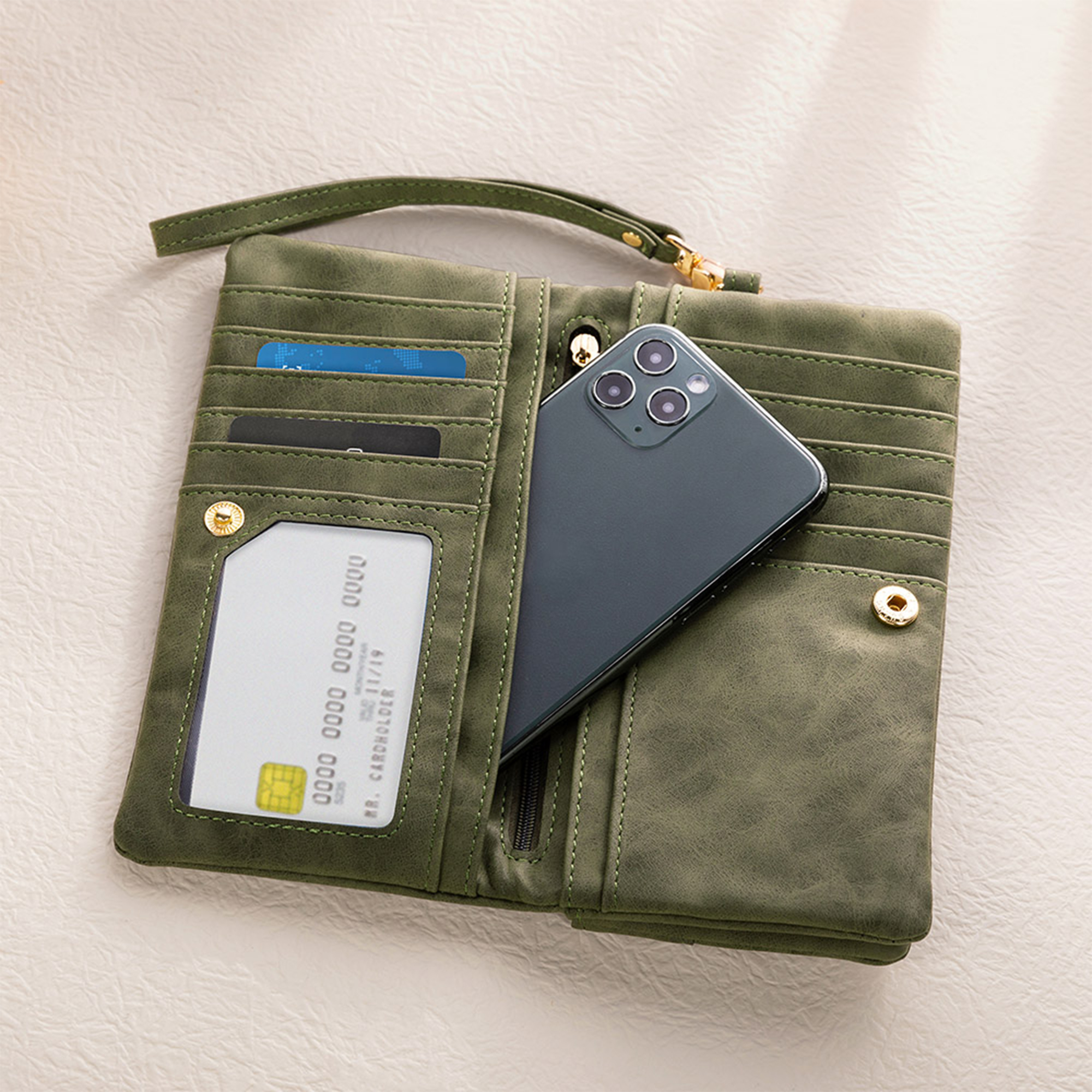 PORTAFOGLIO ULTRASOTTILE IN pelle pu porta carte d'identità donna uomo EUR 3,53 - IT