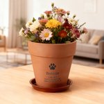 Personalized Pet Name Engraved Dog Ears Plant Pot with Text Garden Decor Pet Loss Sympathy Memorial Gift for Dog Lovers