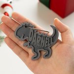 Personalised 3D-Printed Dinosaur Multicolor Hanging Ornament with Name Christmas Birthday Gift for Kids