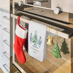 Personalised Nutcracker Chinoiserie Christmas Tree Kitchen Towel with Name Kitchen Decor Christmas Gift for Family Friend