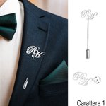 Spilla personalizzata con monogramma e iniziale elegante regalo ideale per compleanni matrimonio e anniversari per uomini