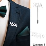 Spilla personalizzata con monogramma e iniziale elegante regalo ideale per compleanni matrimonio e anniversari per uomini