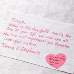 Personalised Something Blue Embroidered Wedding Dress Label with Blessing Message Wedding Gift for Bride Daughter