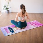 Tapis de yoga super absorbant avec nom et titre Accessoires de sport Cadeau d'anniversaire pour les amateurs de yoga