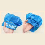 Personalised Cartoon Christmas Hat Animal Adjustable Kid Apron Chef Hat Set with Name and Pocket for Cooking Christmas Gift for Kids