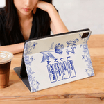 Henkilökohtainen Toile De Jouy Syntymä Kukka Butterfly Raamattu Luku Nimi Pad asia Suojapeite iPad Päivittäinen käyttö Joulu Syntymäpäivä Lahja naisille