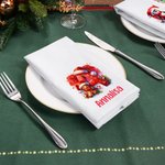 Tovagliolo di Natale in 100% cotone con nome decorazione da tavola regalo di Natale per bambini famiglia e amici